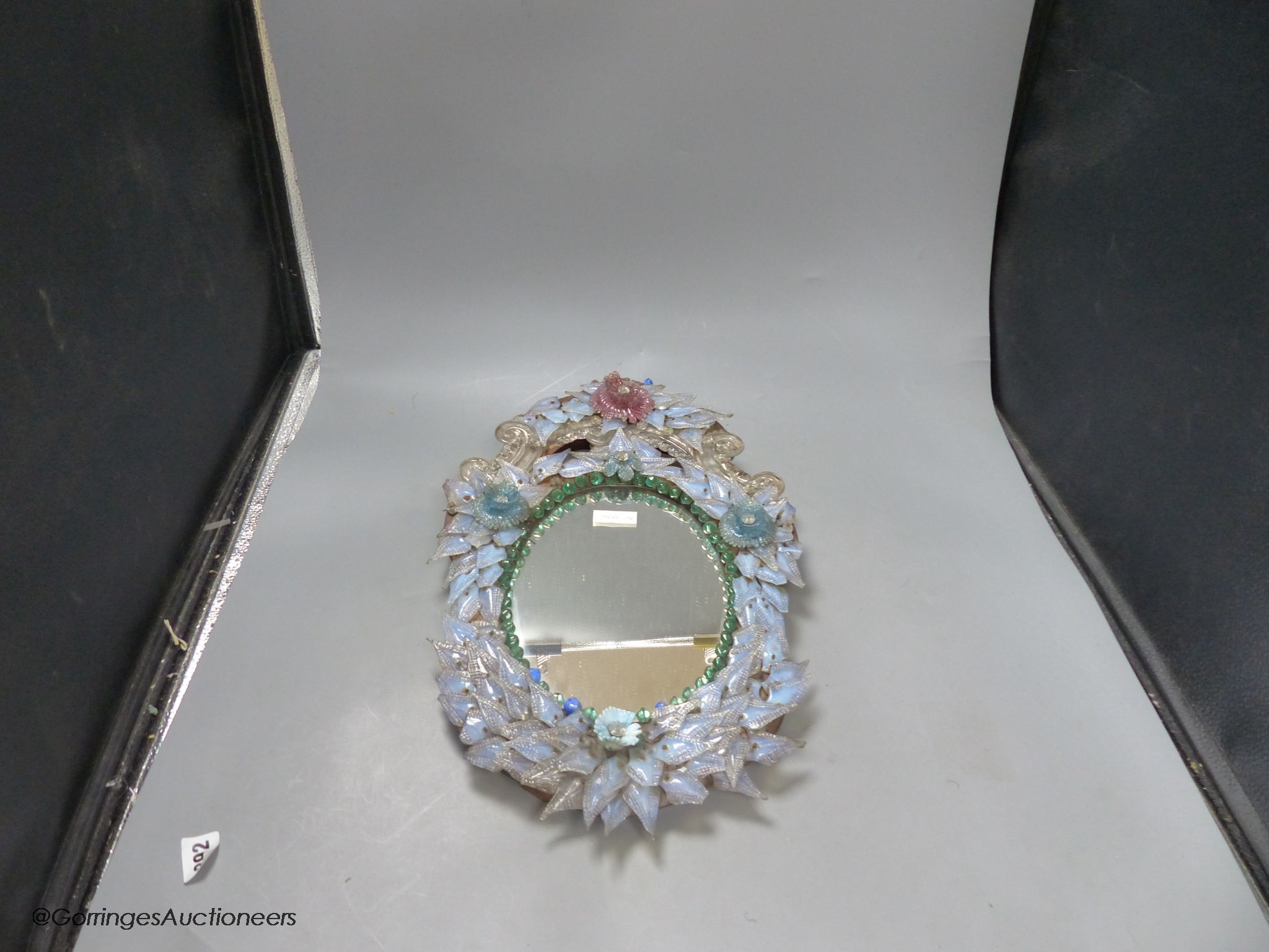 A 19th century Venetian coloured glass mirror